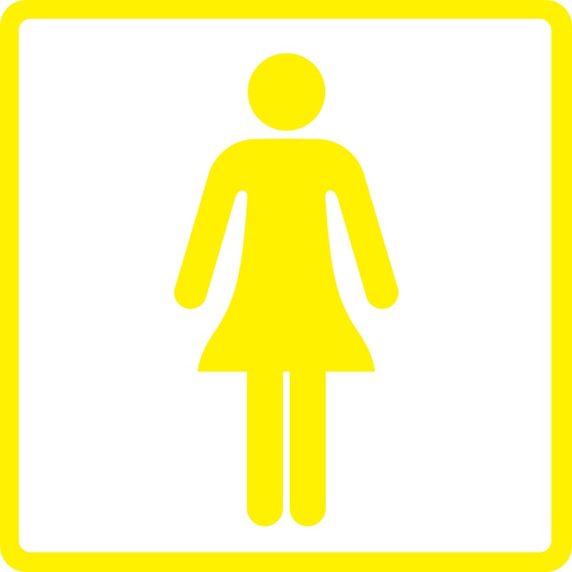 Gebäude Aufkleber Piktogramme "Damen Toilette" 5-30 cm LO-PIKTO1000-3