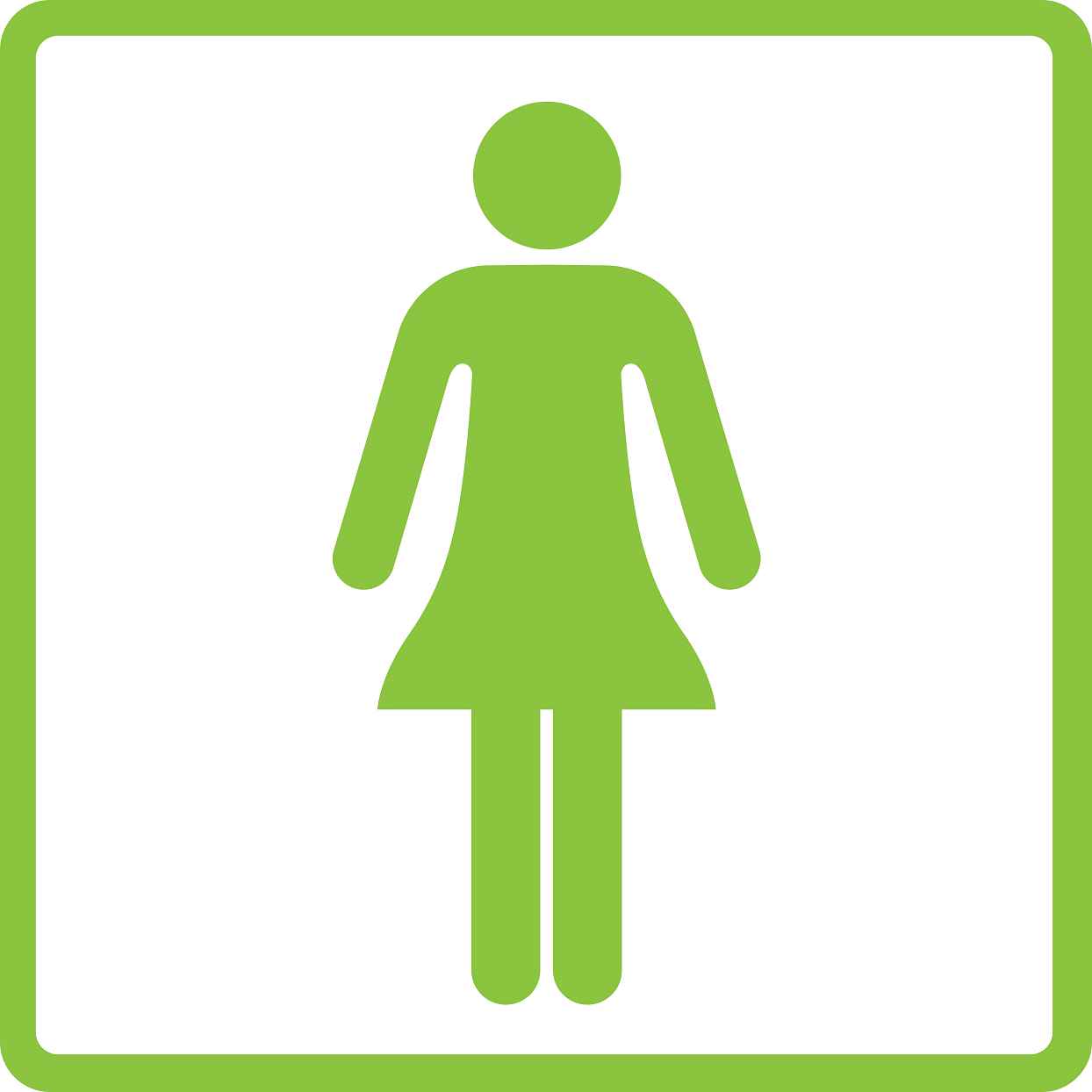 Gebäude Aufkleber Piktogramme "Damen Toilette" 5-30 cm LO-PIKTO1000-67