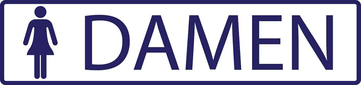 Gebäude Aufkleber Piktogramme "Damen Toilette" 5-30 cm LO-PIKTO1010-44