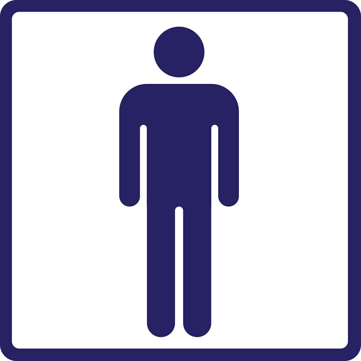 Gebäude Aufkleber Piktogramme "Herren Toilette" 5-30 cm LO-PIKTO1200-44