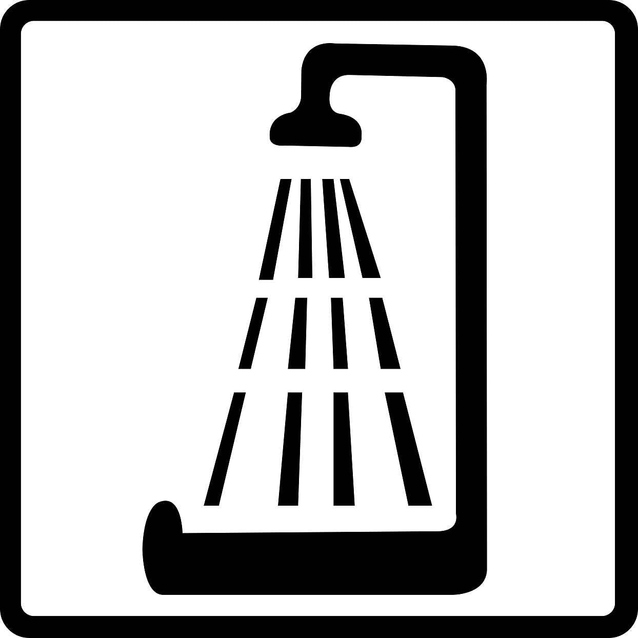 Gebäude Aufkleber Piktogramme "Dusche" 5-30 cm LO-PIKTO1300-88