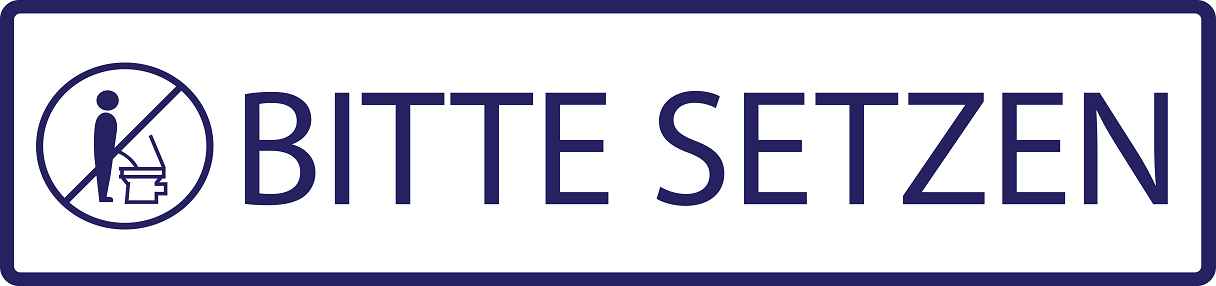 Gebäude Aufkleber Piktogramme "Bitte Setzen" 5-30 cm LO-PIKTO1340-44