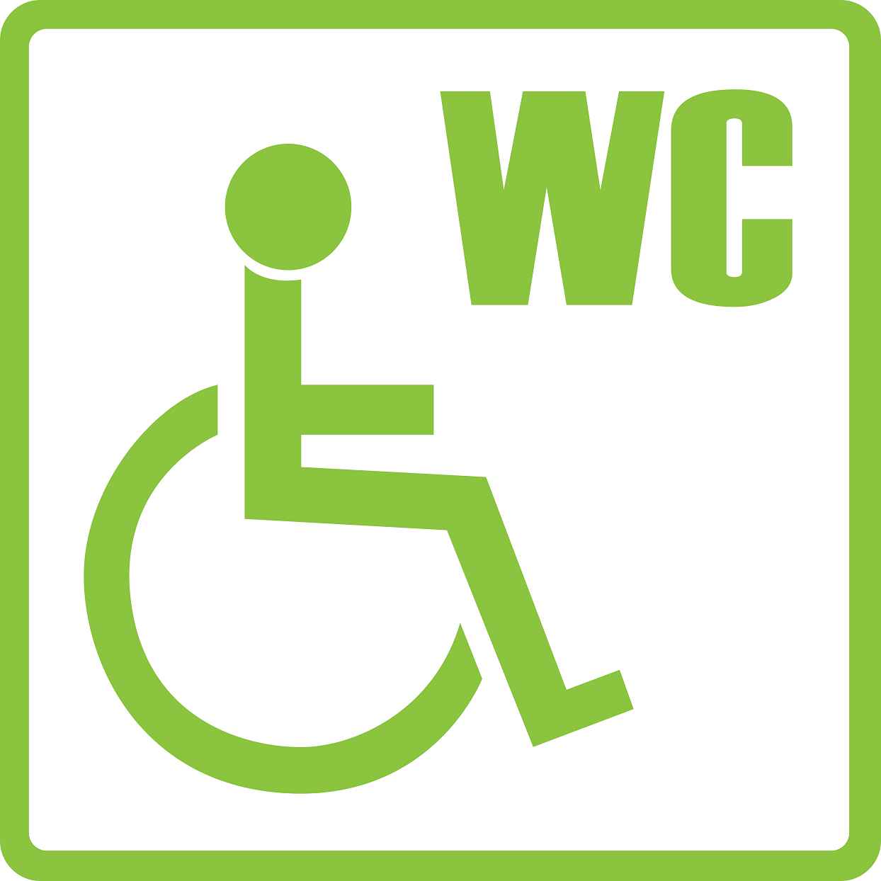 Gebäude Aufkleber Piktogramme "Behinderten WC" 5-30 cm LO-PIKTO1400-67