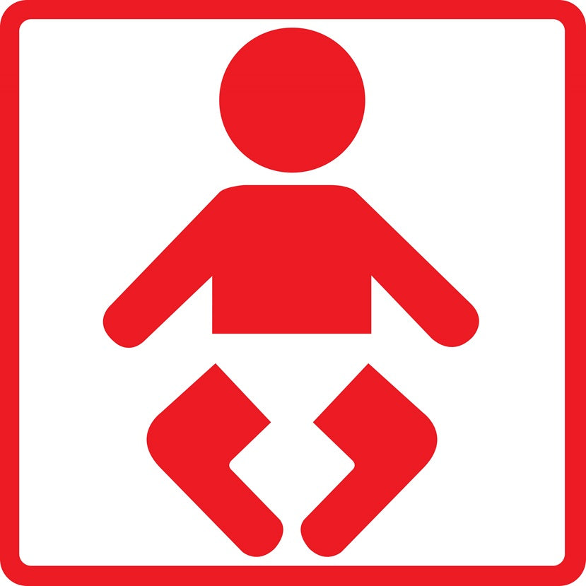 Gebäude Aufkleber Piktogramme "Wickelbereich" 5-30 cm LO-PIKTO1500-14