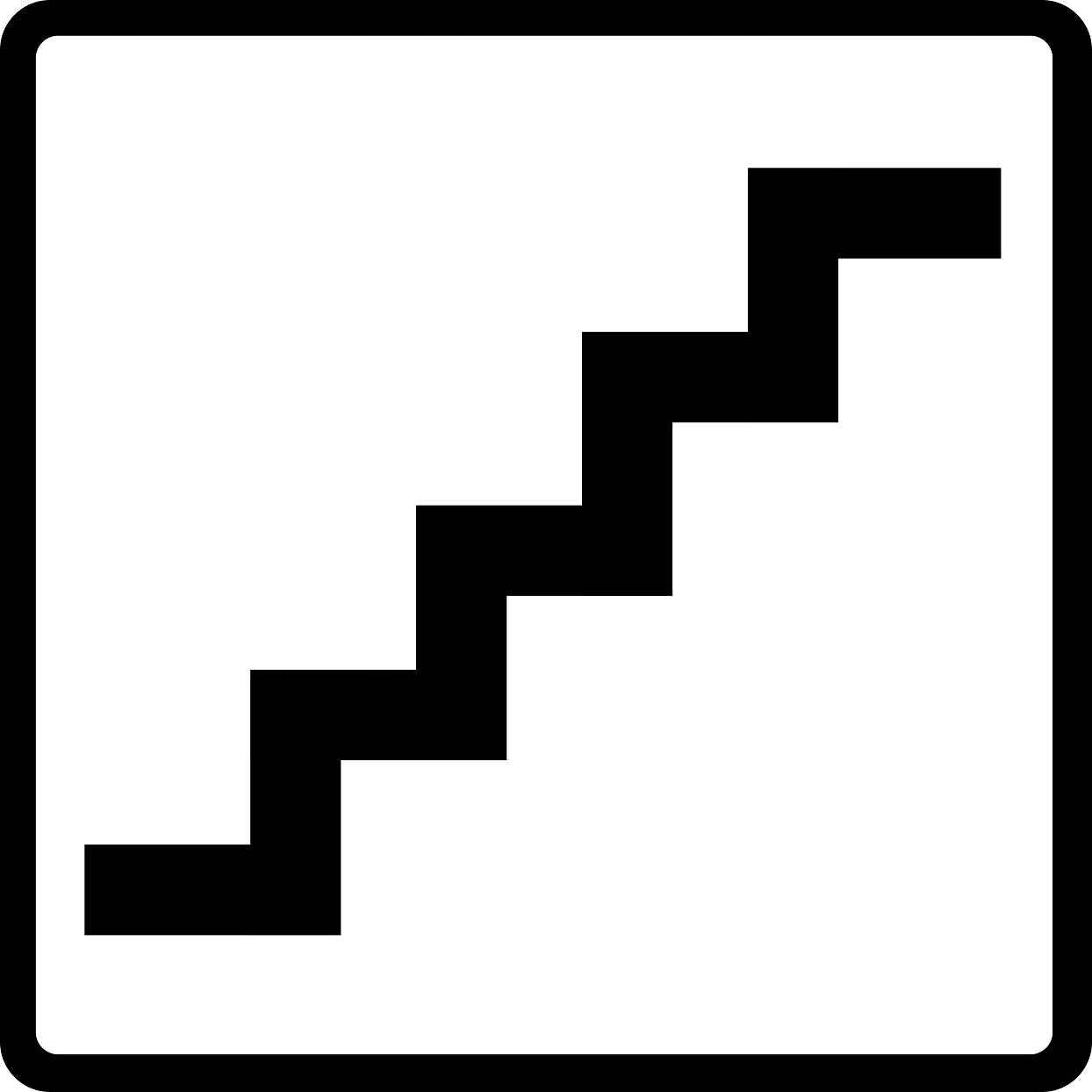 Gebäude Aufkleber Piktogramme "Treppe" 5-30 cm LO-PIKTO2100-88