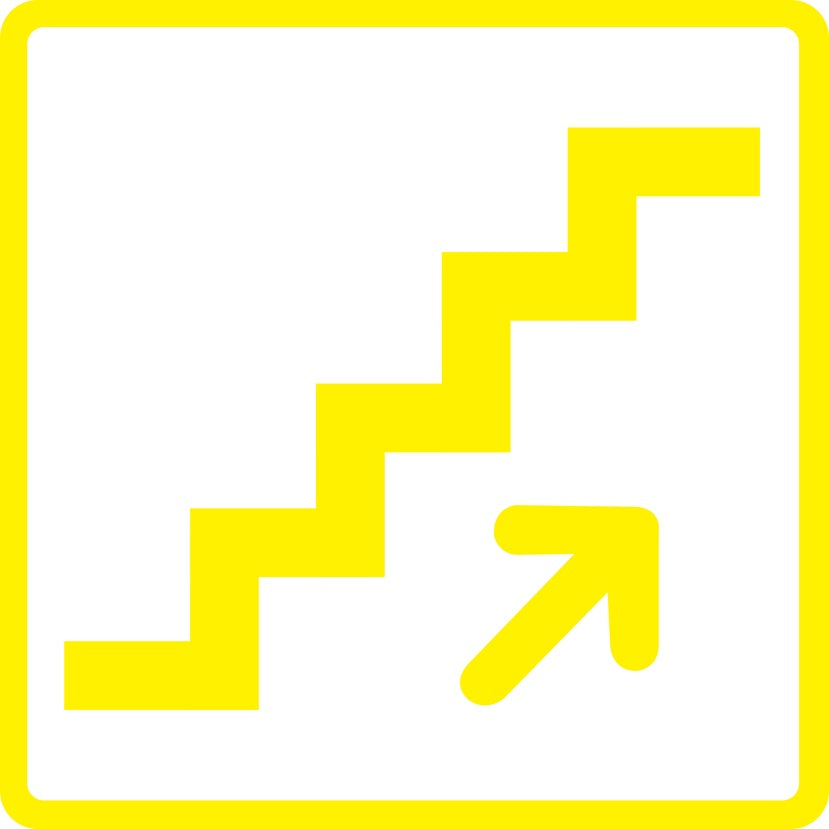 Gebäude Aufkleber Piktogramme "Treppe" 5-30 cm LO-PIKTO2110-3