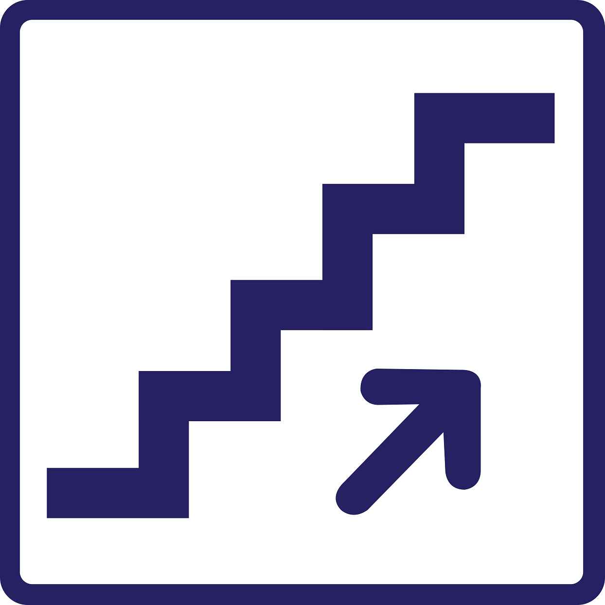 Gebäude Aufkleber Piktogramme "Treppe" 5-30 cm LO-PIKTO2110-44