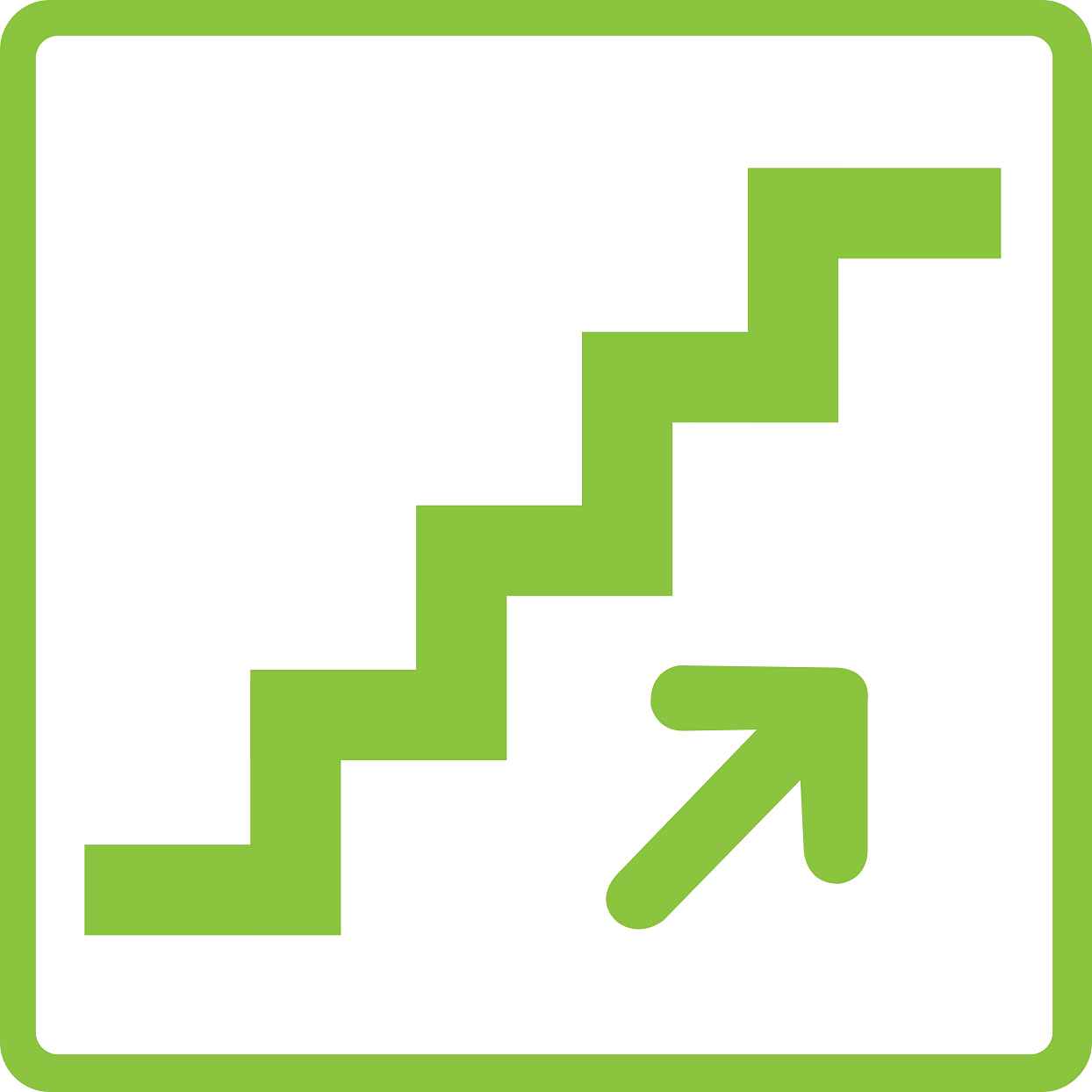 Gebäude Aufkleber Piktogramme "Treppe" 5-30 cm LO-PIKTO2110-67