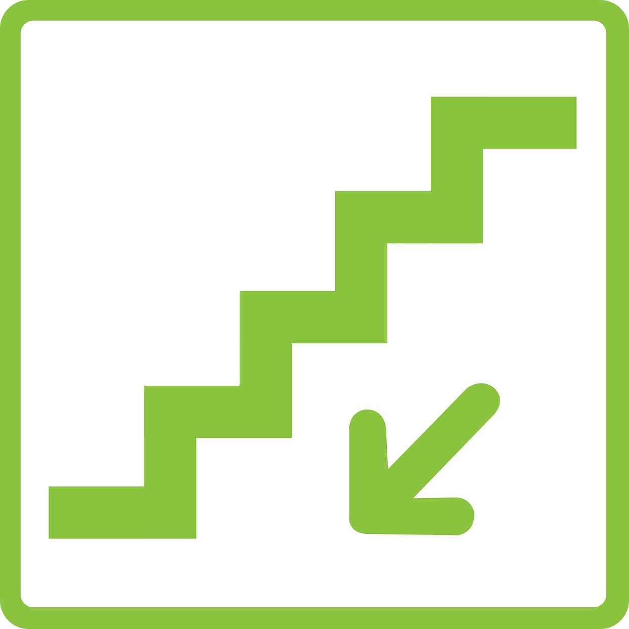 Gebäude Aufkleber Piktogramme "Treppe" 5-30 cm LO-PIKTO2120-67