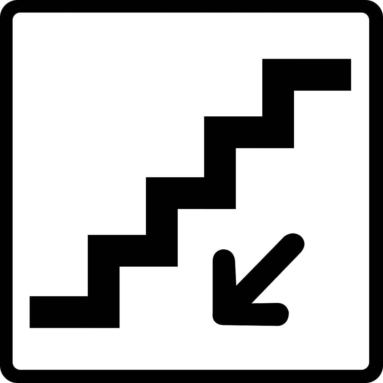 Gebäude Aufkleber Piktogramme "Treppe" 5-30 cm LO-PIKTO2120-88