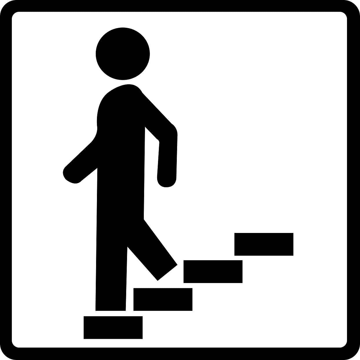 Gebäude Aufkleber Piktogramme "Treppe" 5-30 cm LO-PIKTO2130-88