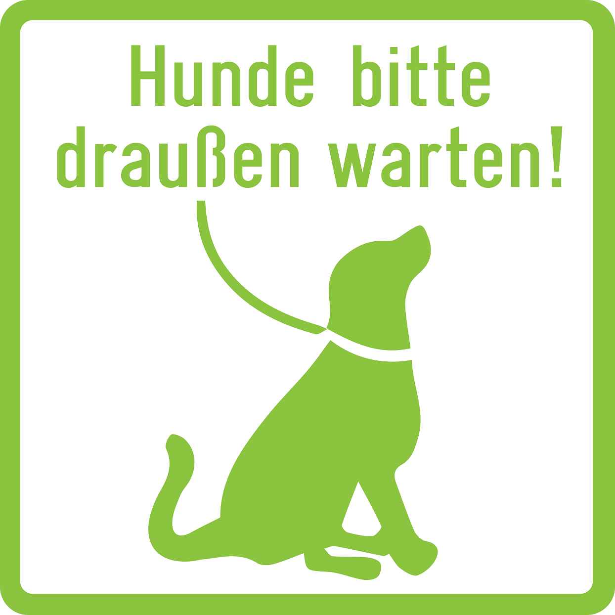 Gebäude Aufkleber Piktogramme "Hunde bitte draußen warten" 5-30 cm LO-PIKTO2400-67