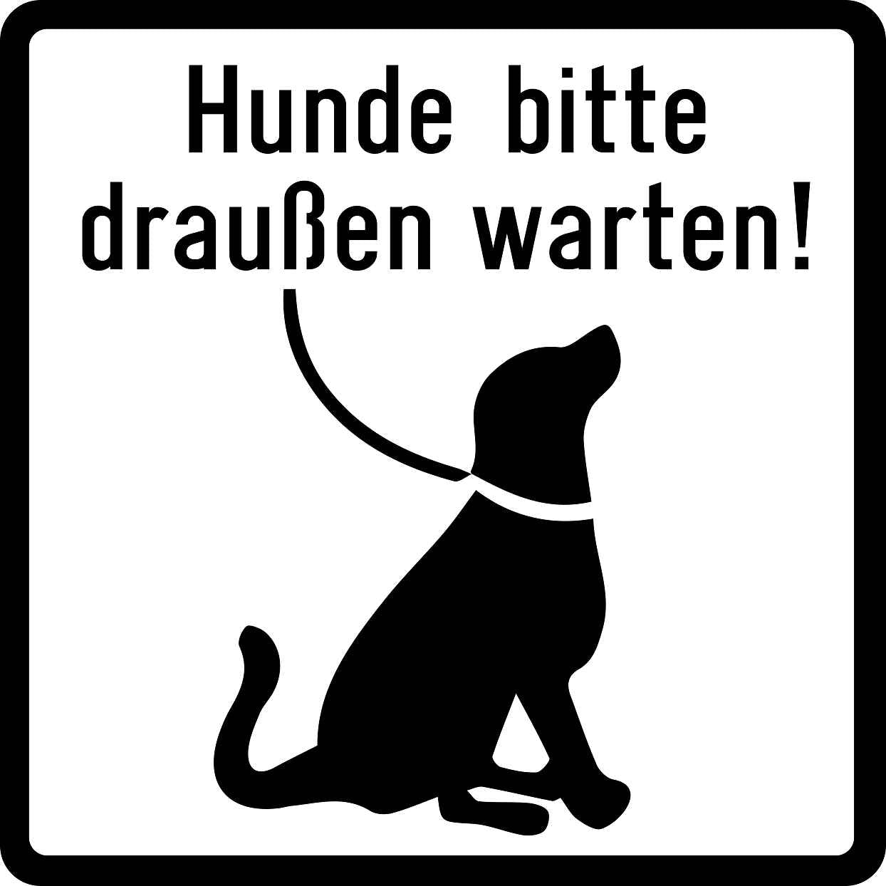 Gebäude Aufkleber Piktogramme "Hunde bitte draußen warten!" 5-30 cm LO-PIKTO2400-88