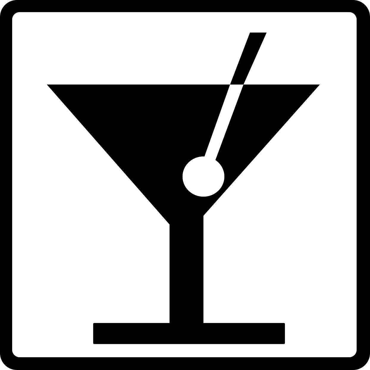 Gebäude Aufkleber Piktogramme "Bar" 5-30 cm LO-PIKTO2900-88