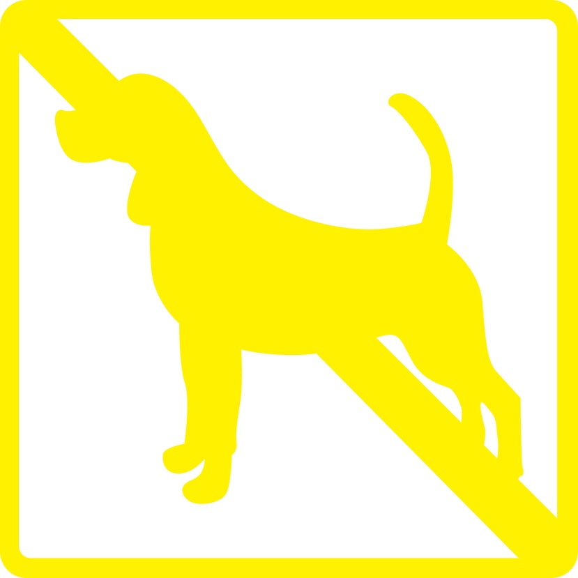 Gebäude Aufkleber Piktogramme "Verbot - Hunde" 5-30 cm LO-PIKTO3000-3