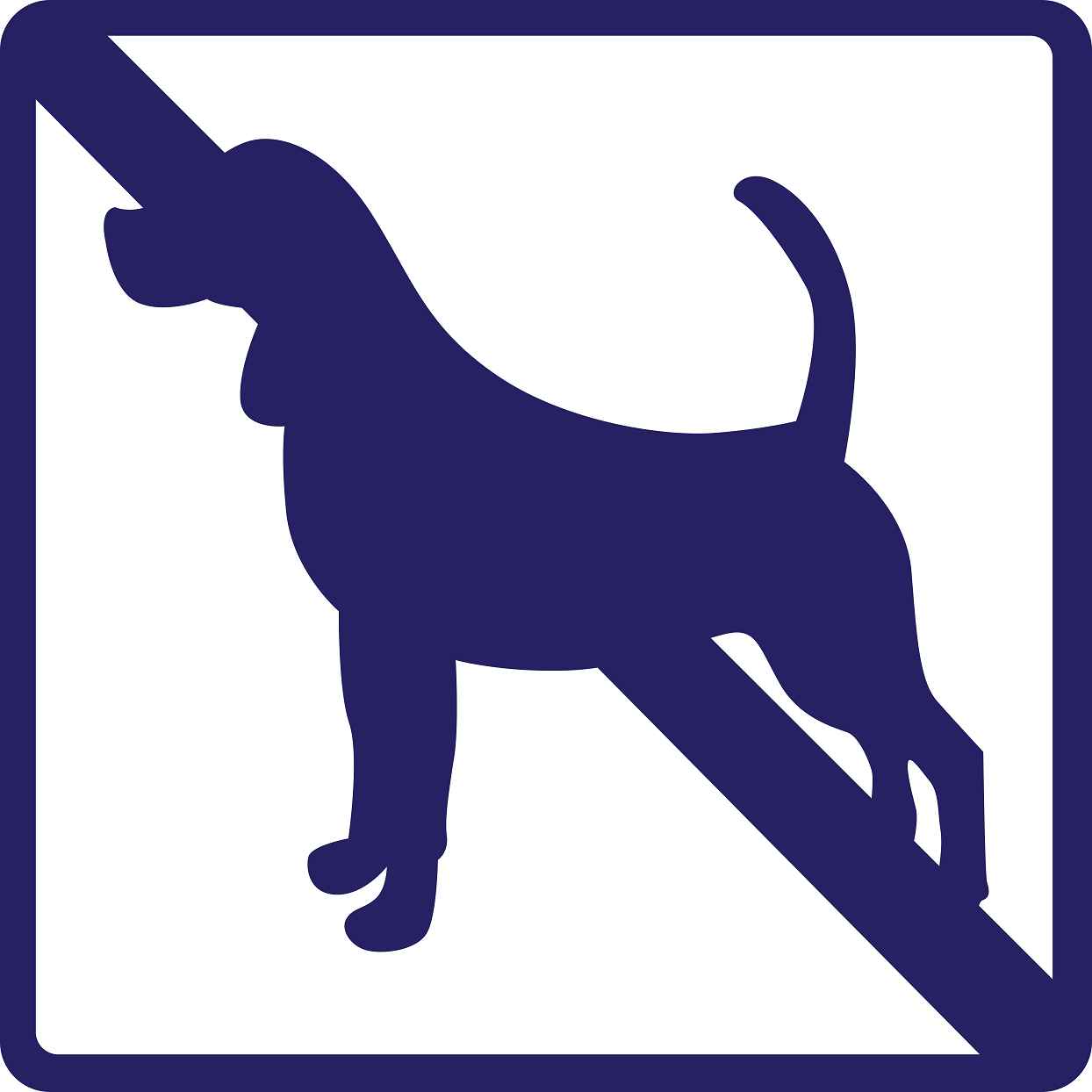 Gebäude Aufkleber Piktogramme "Hunde verboten" 5-30 cm LO-PIKTO3000-44