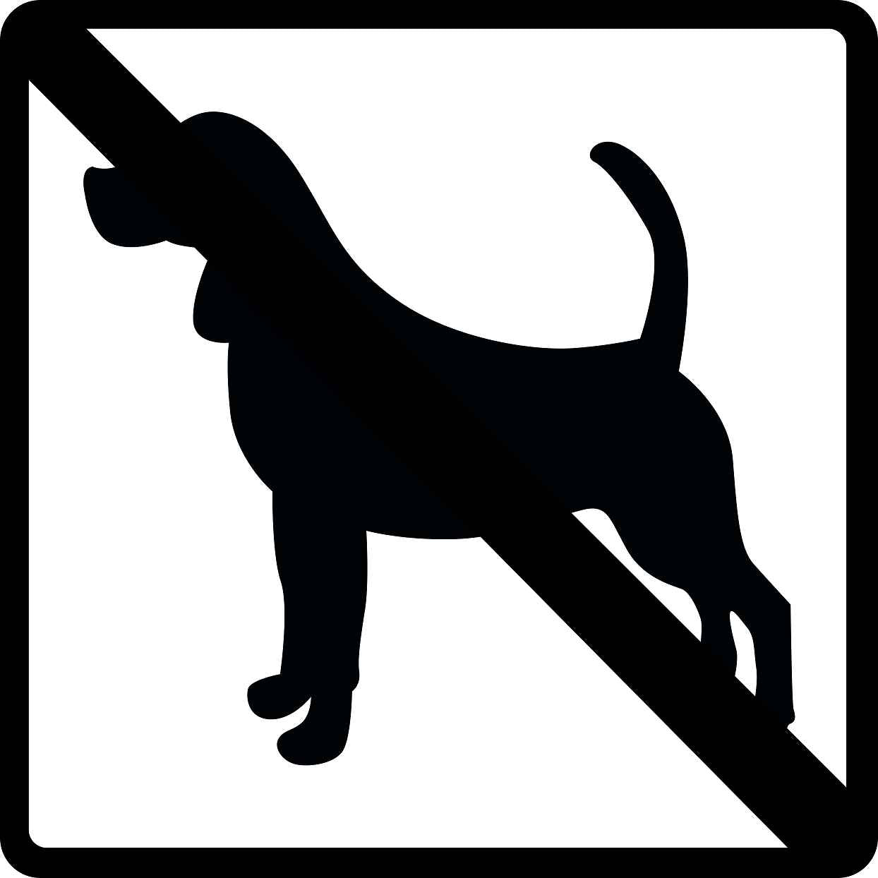 Gebäude Aufkleber Piktogramme "Verbot - Hunde" 5-30 cm LO-PIKTO3000-88