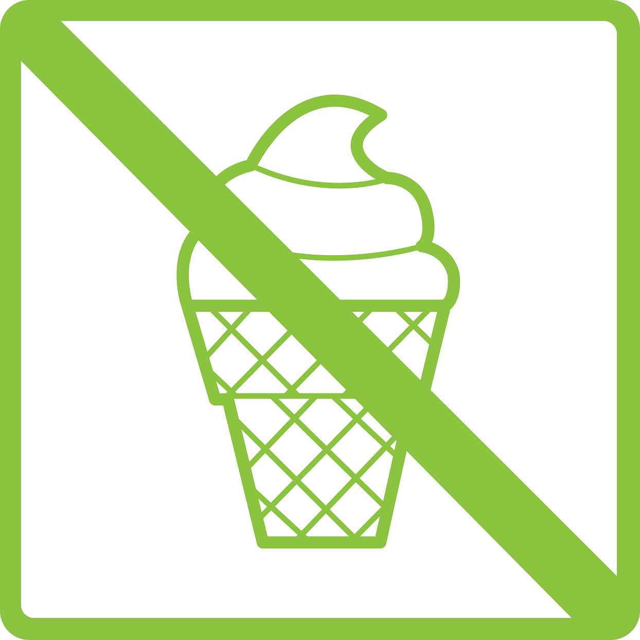 Gebäude Aufkleber Piktogramme "Kein Eis" 5-30 cm LO-PIKTO3200-67