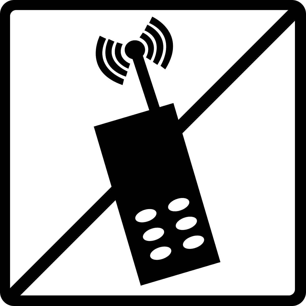 Gebäude Aufkleber Piktogramme "Verbot - Handy" 5-30 cm LO-PIKTO3300-88