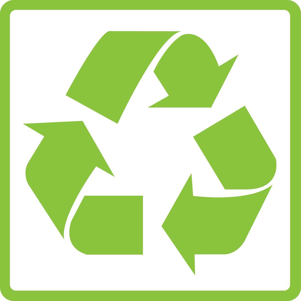 Gebäude Aufkleber Piktogramme "Recycling " 5-30 cm LO-PIKTO3500-67