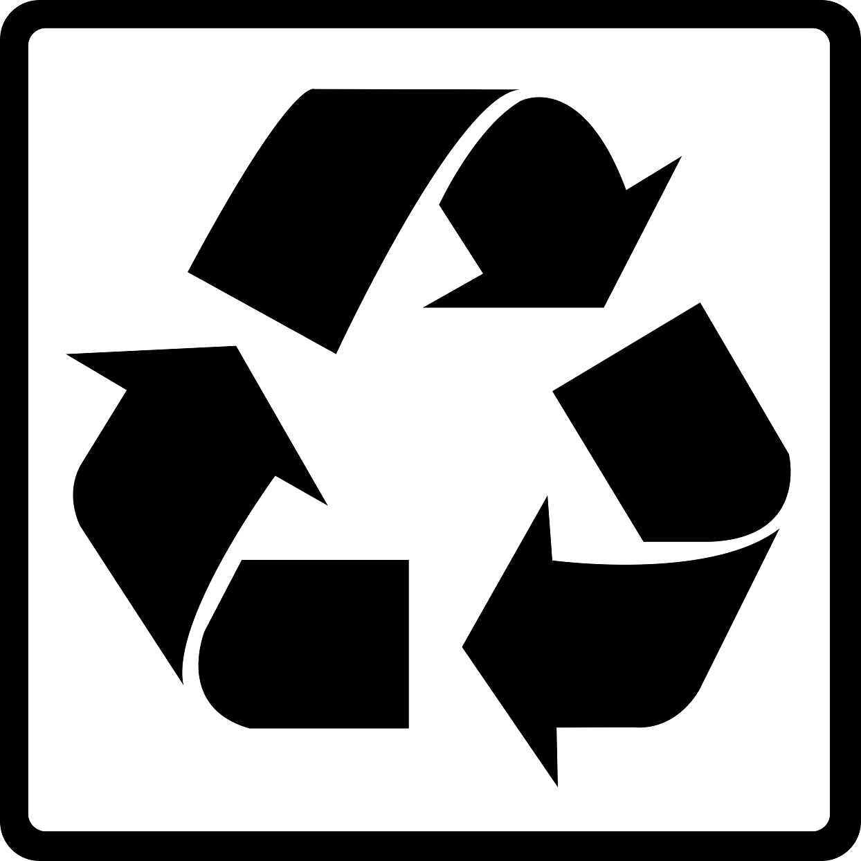 Gebäude Aufkleber Piktogramme "Recycling" 5-30 cm LO-PIKTO3500-88