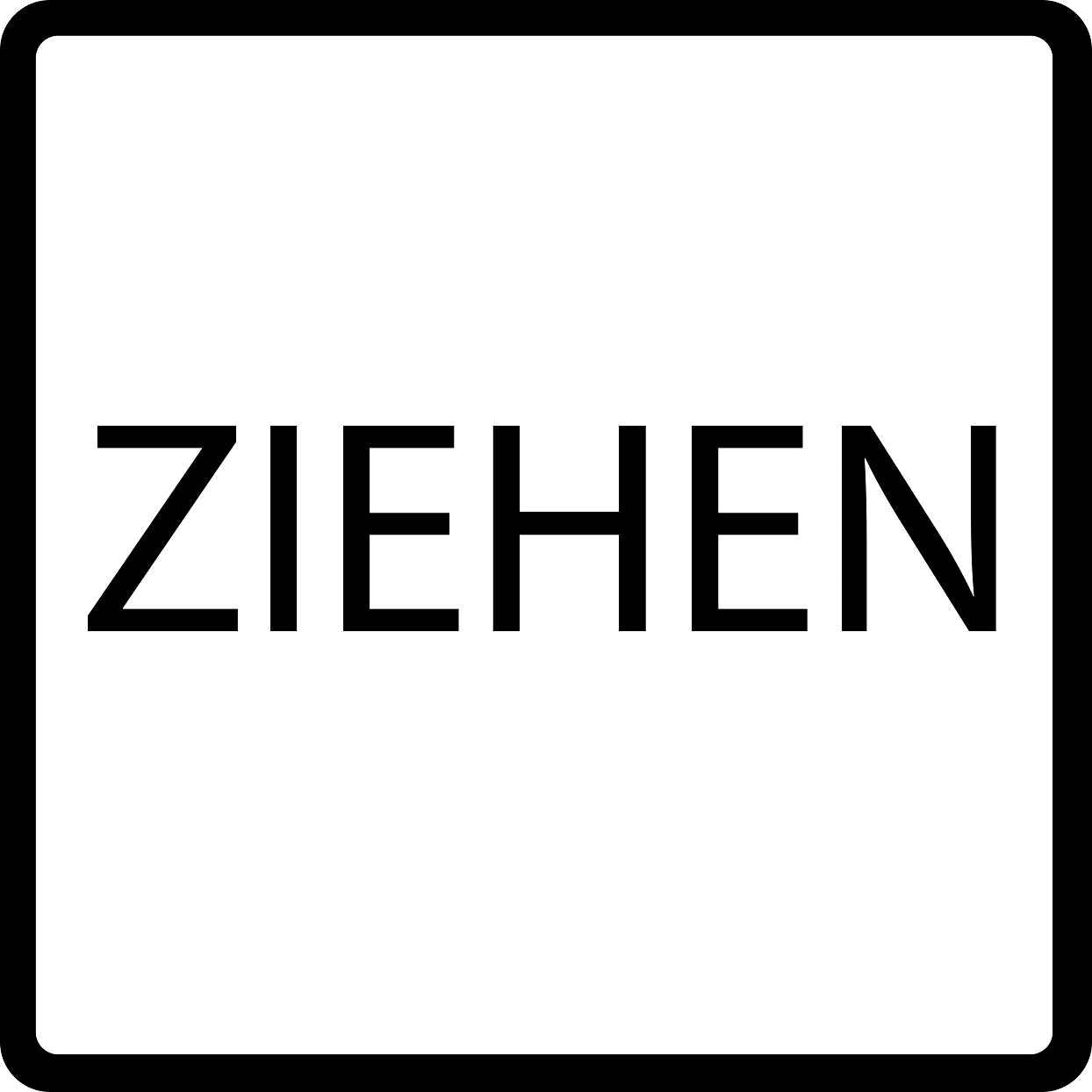 Gebäude Aufkleber Piktogramme "Ziehen" 5-30 cm LO-PIKTO4320-88