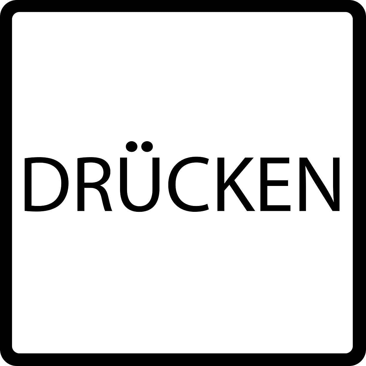 Gebäude Aufkleber Piktogramme "Drücken" 5-30 cm LO-PIKTO4330-88