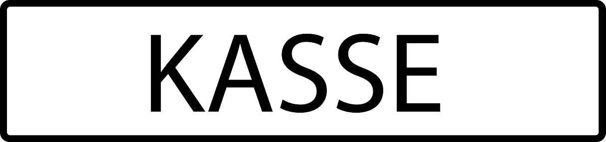 Gebäude Aufkleber Piktogramme "Kasse" 5-30 cm LO-PIKTO4370-88