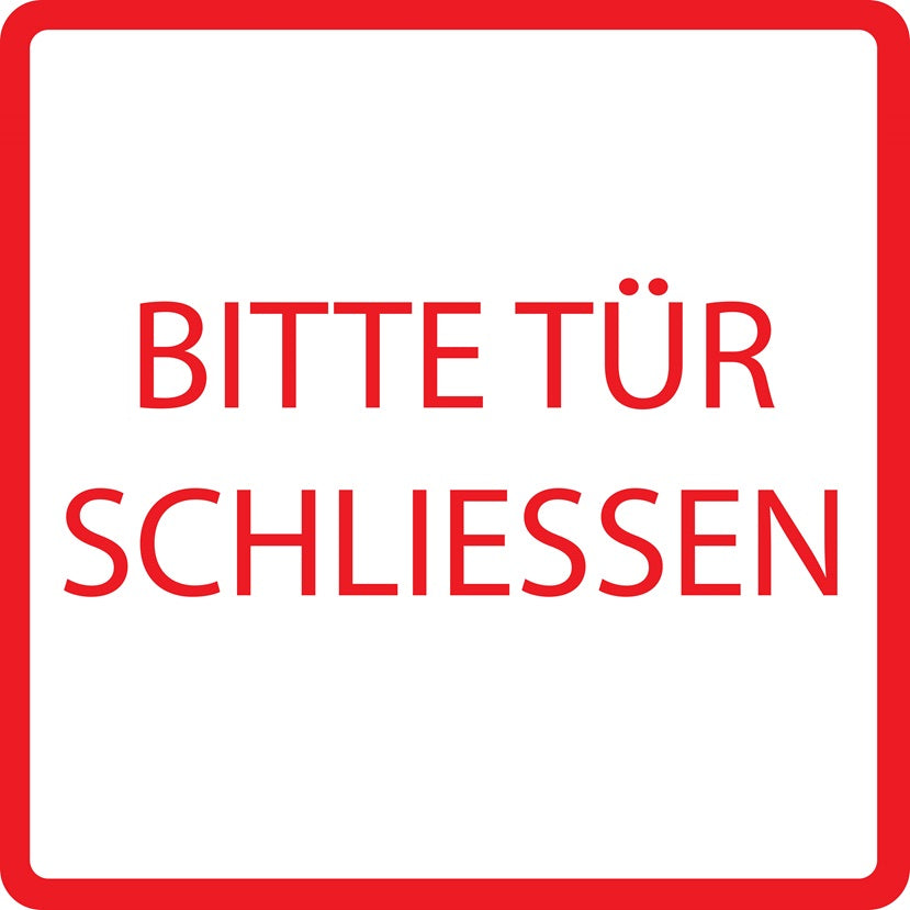 Gebäude Aufkleber Piktogramme "Bitte Tür schließen" 5-30 cm LO-PIKTO4390-14