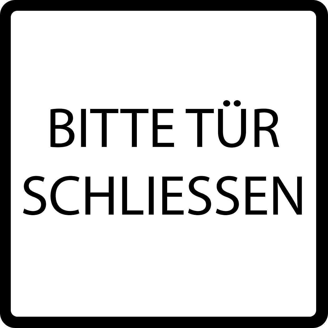 Gebäude Aufkleber Piktogramme "Bitte Tür schließen" 5-30 cm LO-PIKTO4390-88