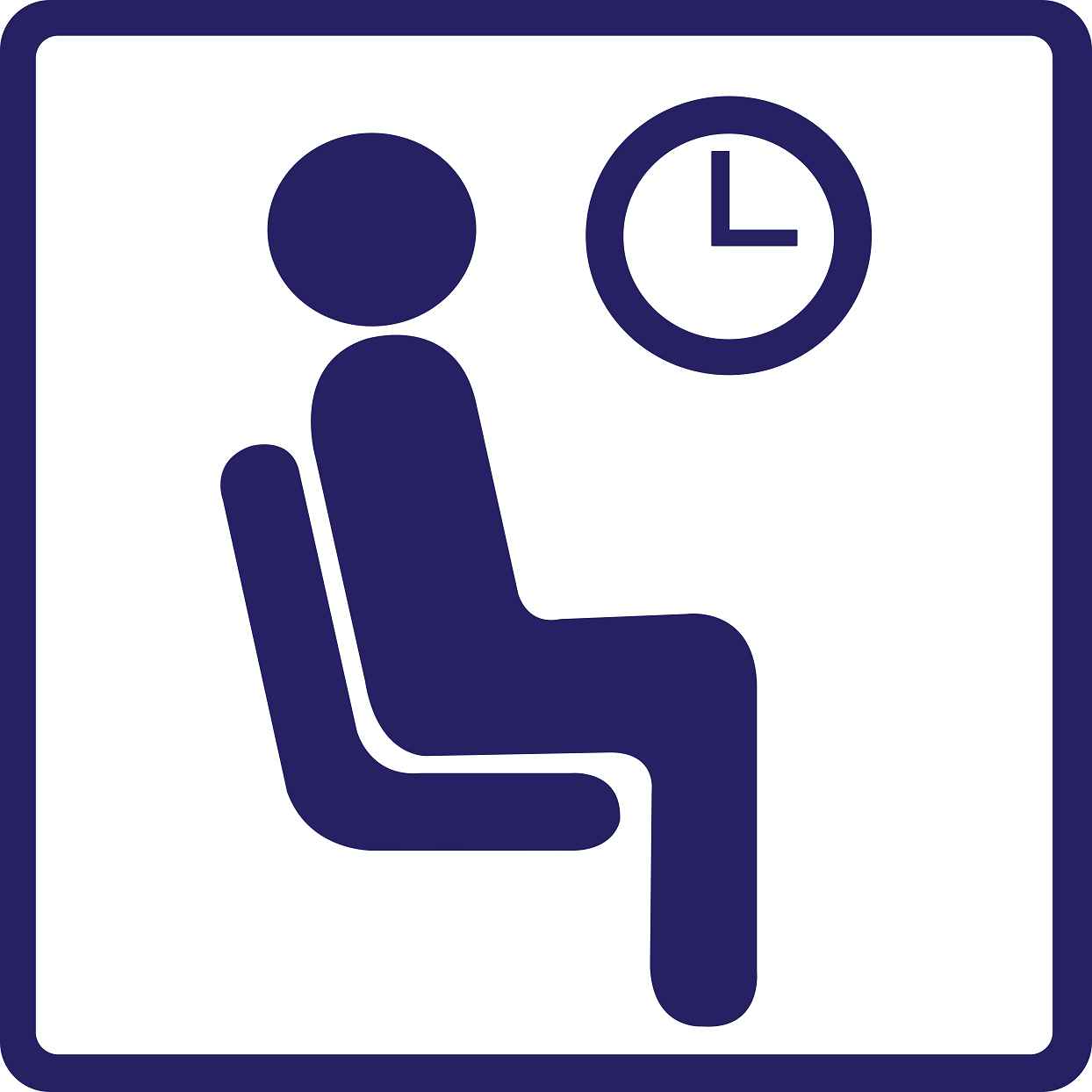 Gebäude Aufkleber Piktogramme "Wartebereich" 5-30 cm LO-PIKTO4600-44