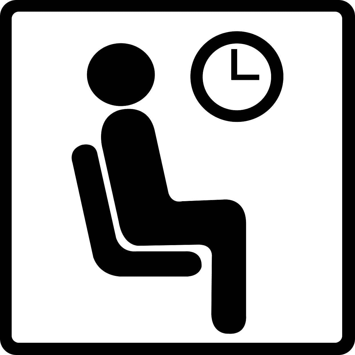 Gebäude Aufkleber Piktogramme "Wartebereich" 5-30 cm LO-PIKTO4600-88