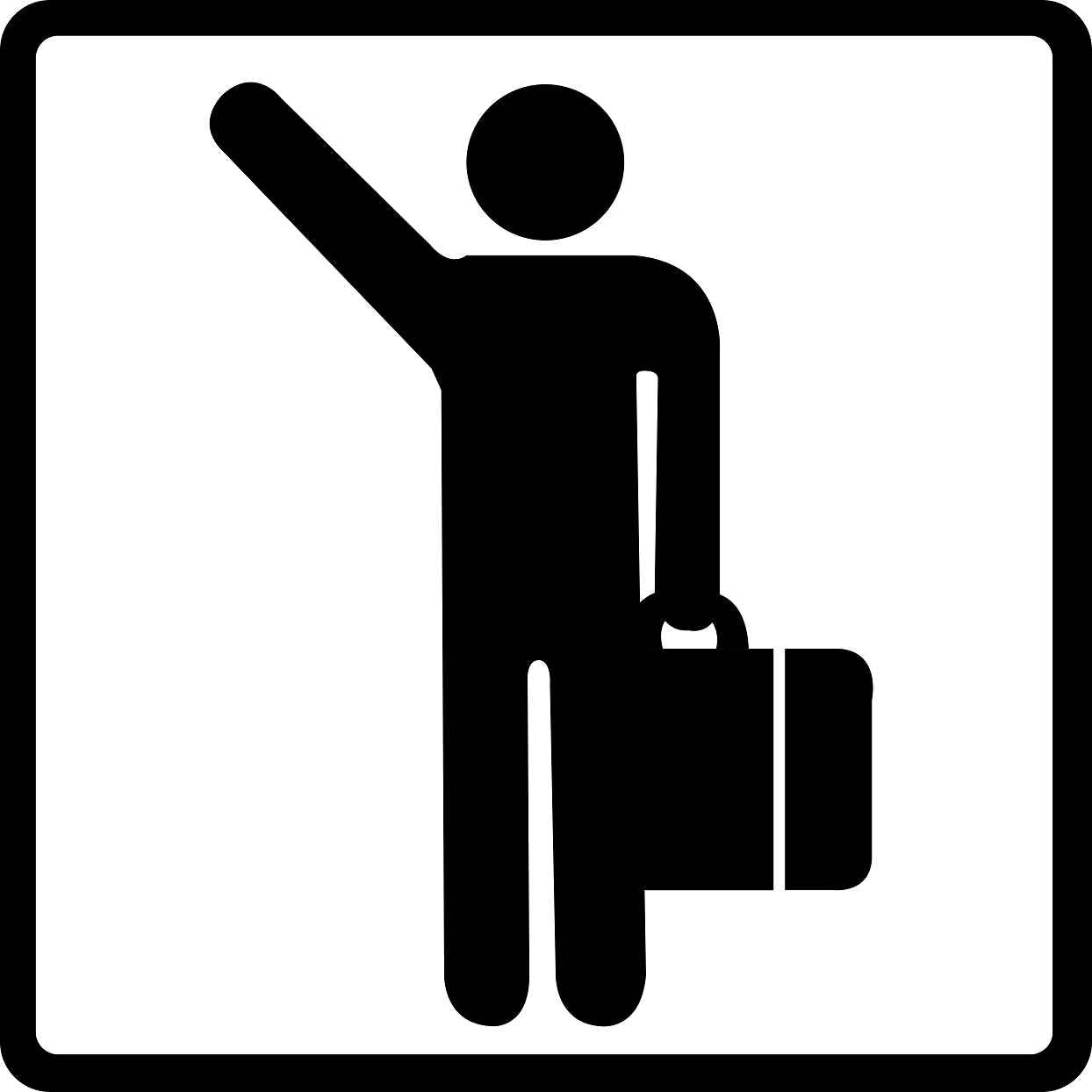 Gebäude Aufkleber Piktogramme "Gepäck" 5-30 cm LO-PIKTO4720-88