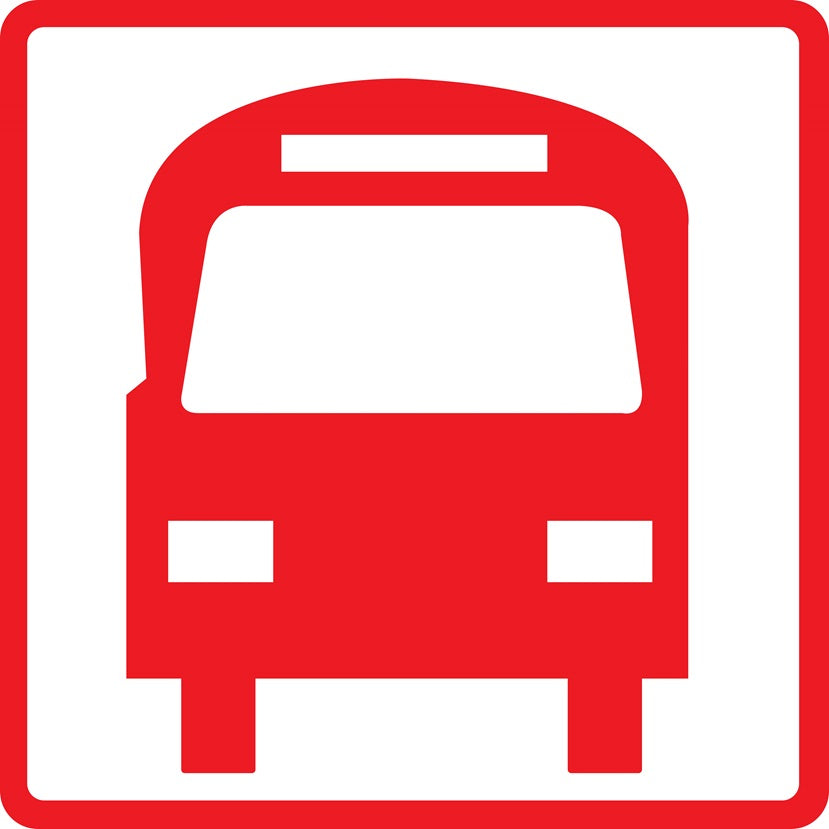 Gebäude Aufkleber Piktogramme "Bus" 5-30 cm LO-PIKTO4900-14