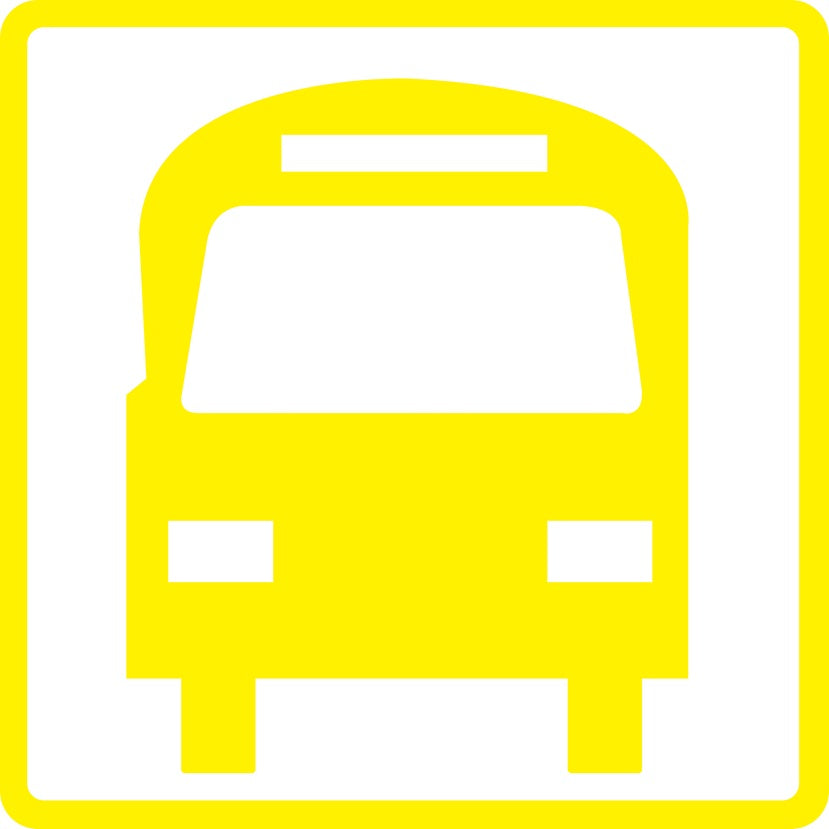 Gebäude Aufkleber Piktogramme "Bus" 5-30 cm LO-PIKTO4900-3