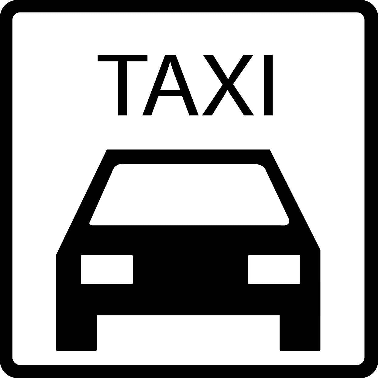 Gebäude Aufkleber Piktogramme "Taxi" 5-30 cm LO-PIKTO5000-88