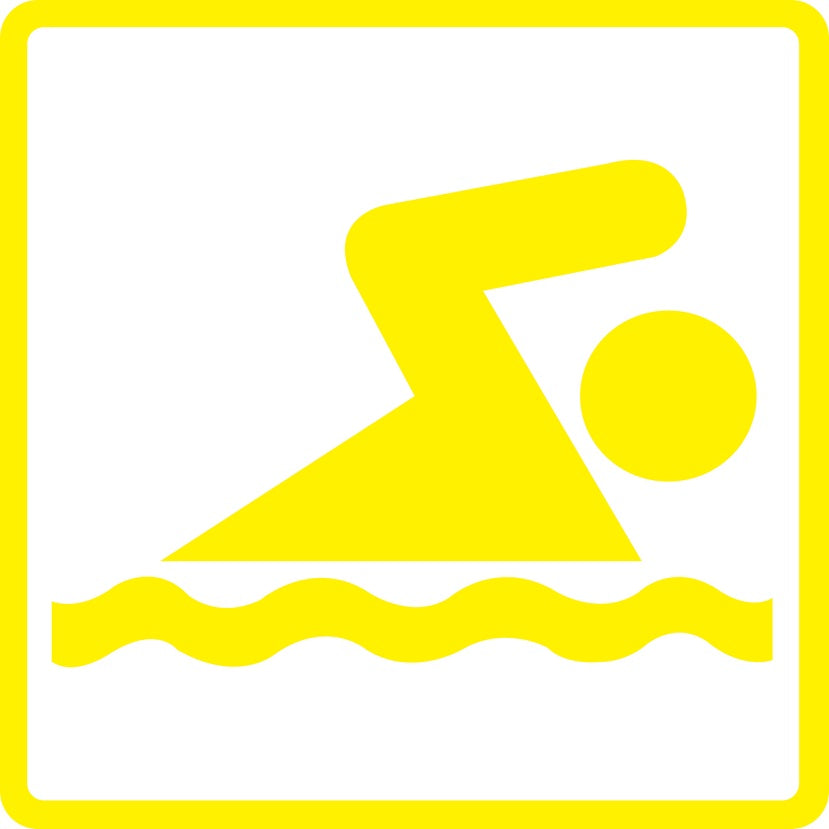 Gebäude Aufkleber Piktogramme "Schwimmbereich" 5-30 cm LO-PIKTO5100-3