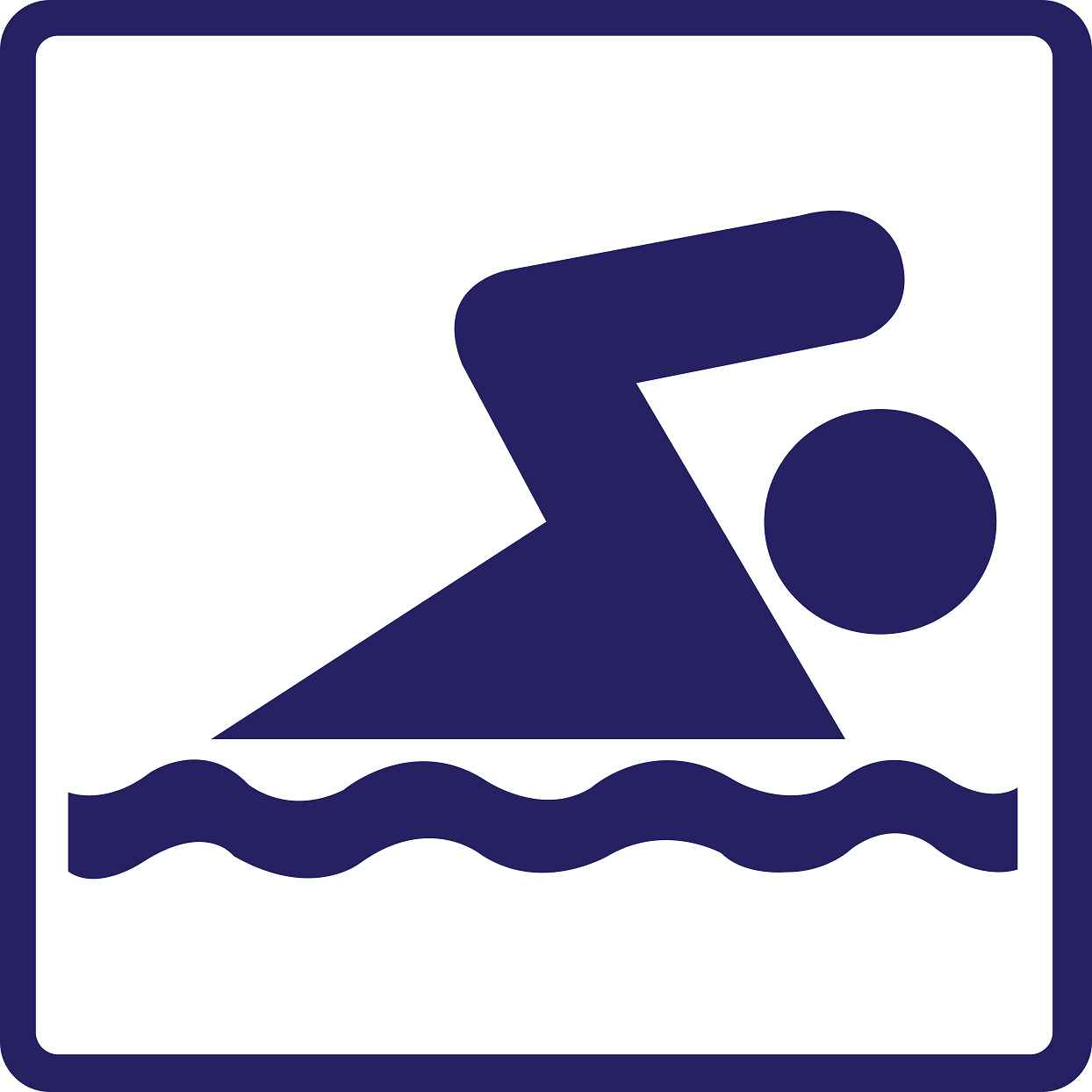 Gebäude Aufkleber Piktogramme "Schwimmen" 5-30 cm LO-PIKTO5100-44