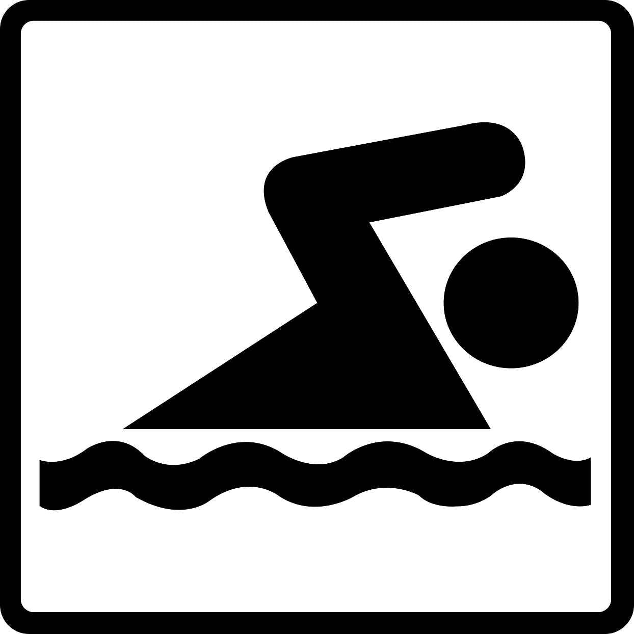 Gebäude Aufkleber Piktogramme "Schwimmbereich" 5-30 cm LO-PIKTO5100-88