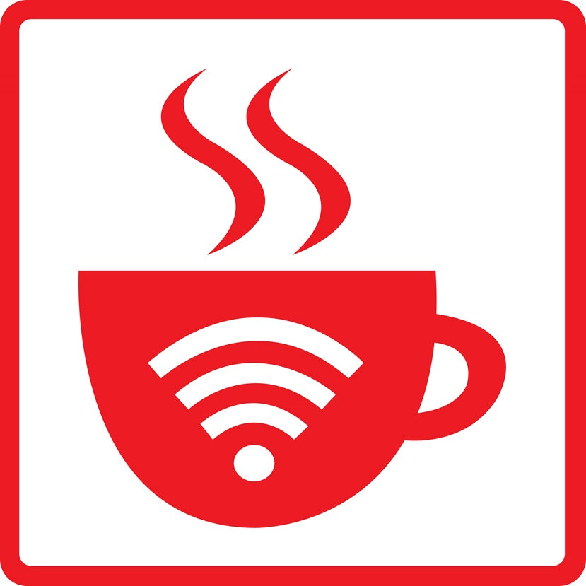 Gebäude Aufkleber Piktogramme "Wifi-Cafe" 5-30 cm LO-PIKTO5220-14