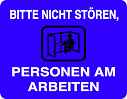 Ruhezone Aufkleber "BITTE NICHT STÖREN, PERSONEN AM ARBEITEN" 20-60cm LO-QUIETZONE-H-10000-44