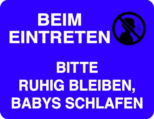 Bitte nicht stören Aufkleber "Beim Eintreten" LO-QUIETZONE-H-10100-44