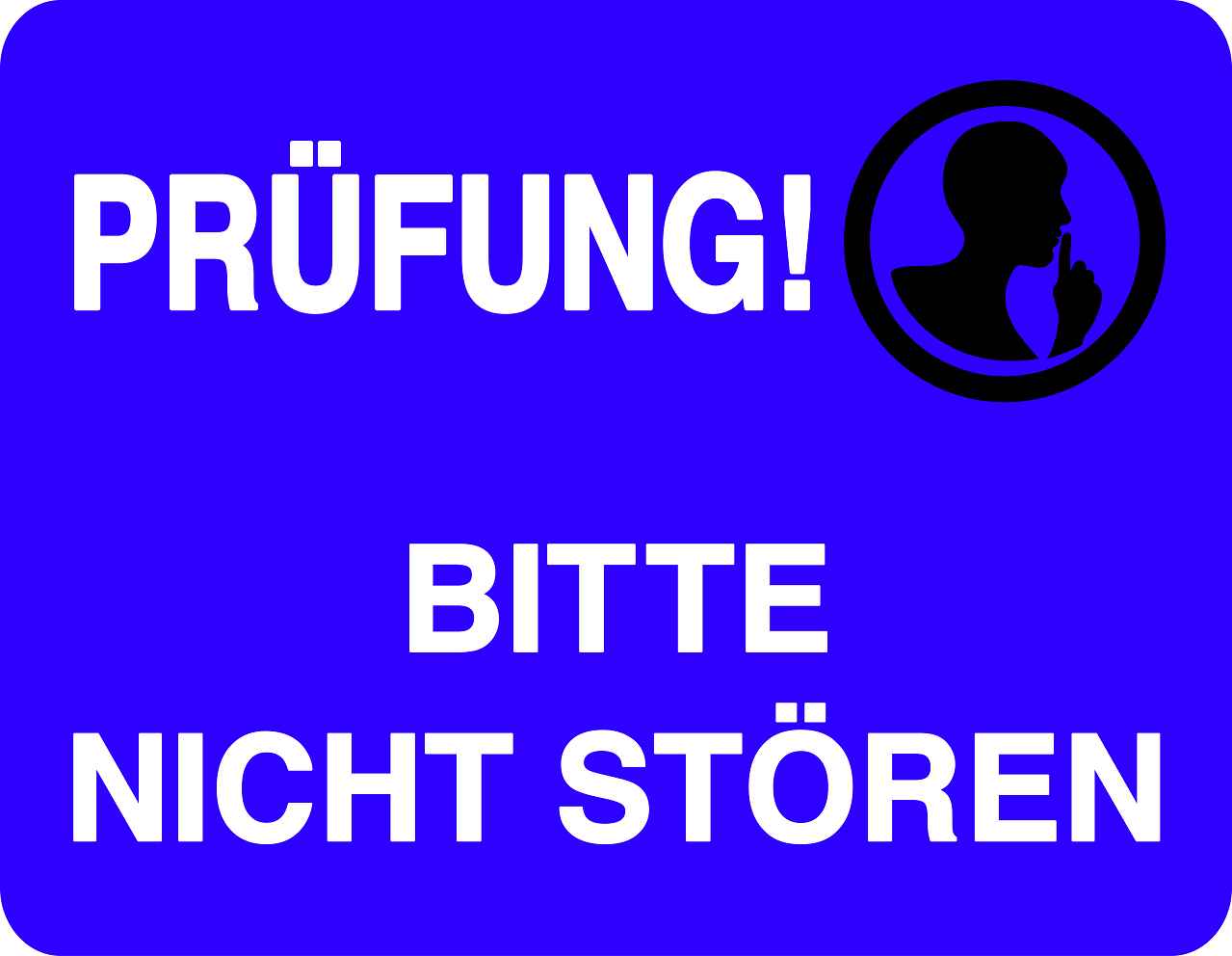 Bitte nicht stören Aufkleber "Prüfung Bitte nicht stören" LO-QUIETZONE-H-10300-44