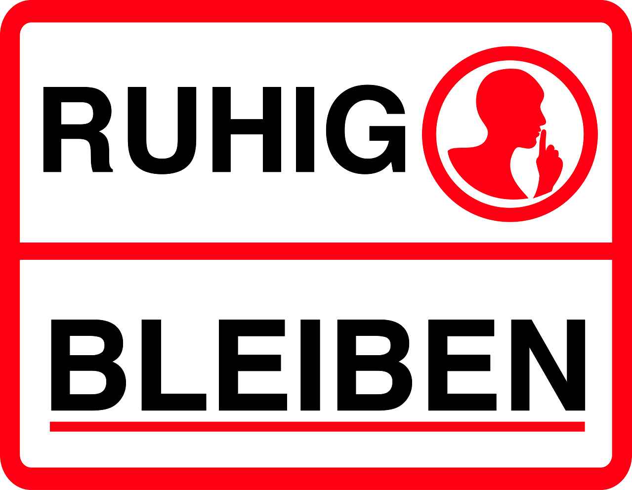 Ruhezone Aufkleber "RUHIG BLEIBEN" 20-60cm LO-QUIETZONE-H-10400-0