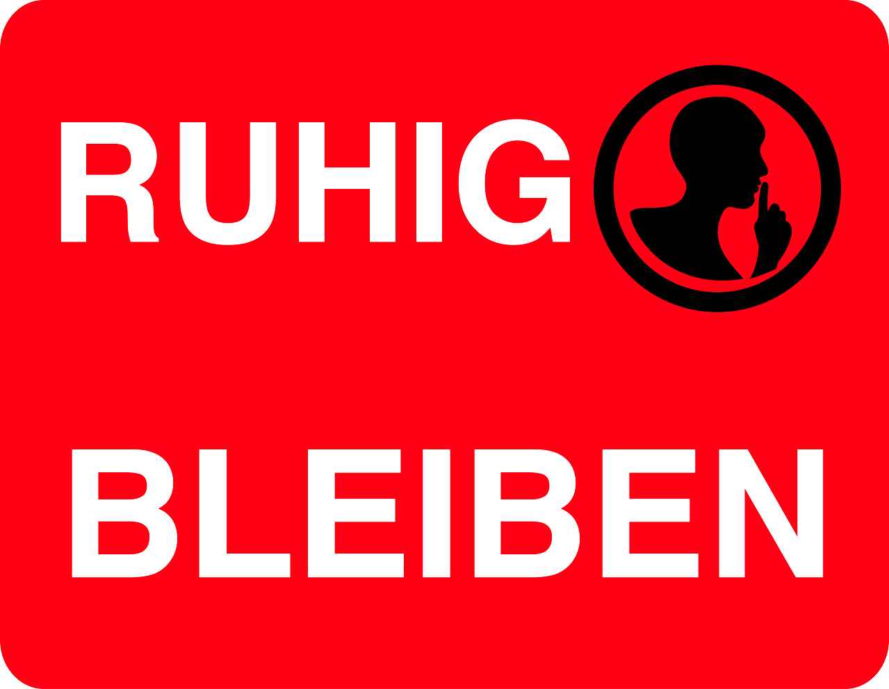Bitte nicht stören Aufkleber "Ruhig bleiben" LO-QUIETZONE-H-10400-14