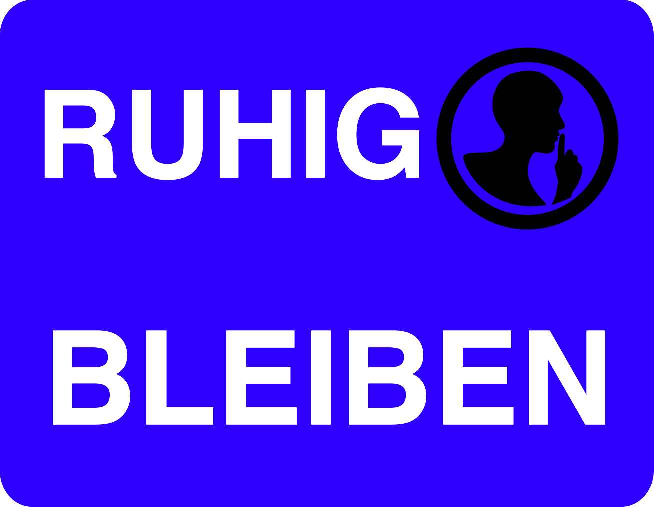 Ruhezone Aufkleber "RUHIG BLEIBEN" 20-60cm LO-QUIETZONE-H-10400-44