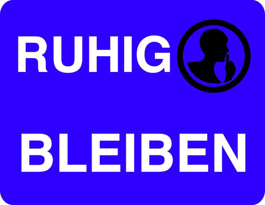 Ruhezone Aufkleber "RUHIG BLEIBEN" 20-60cm LO-QUIETZONE-H-10400-44