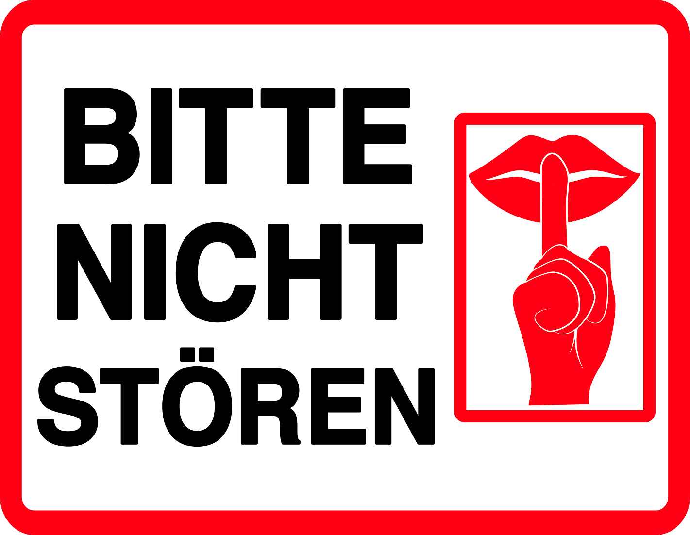 Ruhezone Aufkleber "BITTE NICHT STÖREN" 20-60cm LO-QUIETZONE-H-11200-0