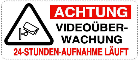 Betreten verboten - Video überwacht "Achtung Videoüberwachung" 10-40 cm LO-RESTRICT-1090