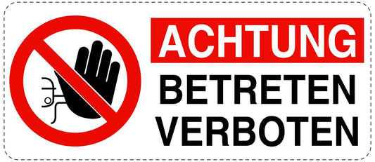 Betreten verboten - Video überwacht "Achtung Betreten verboten" 10-40 cm LO-RESTRICT-1140